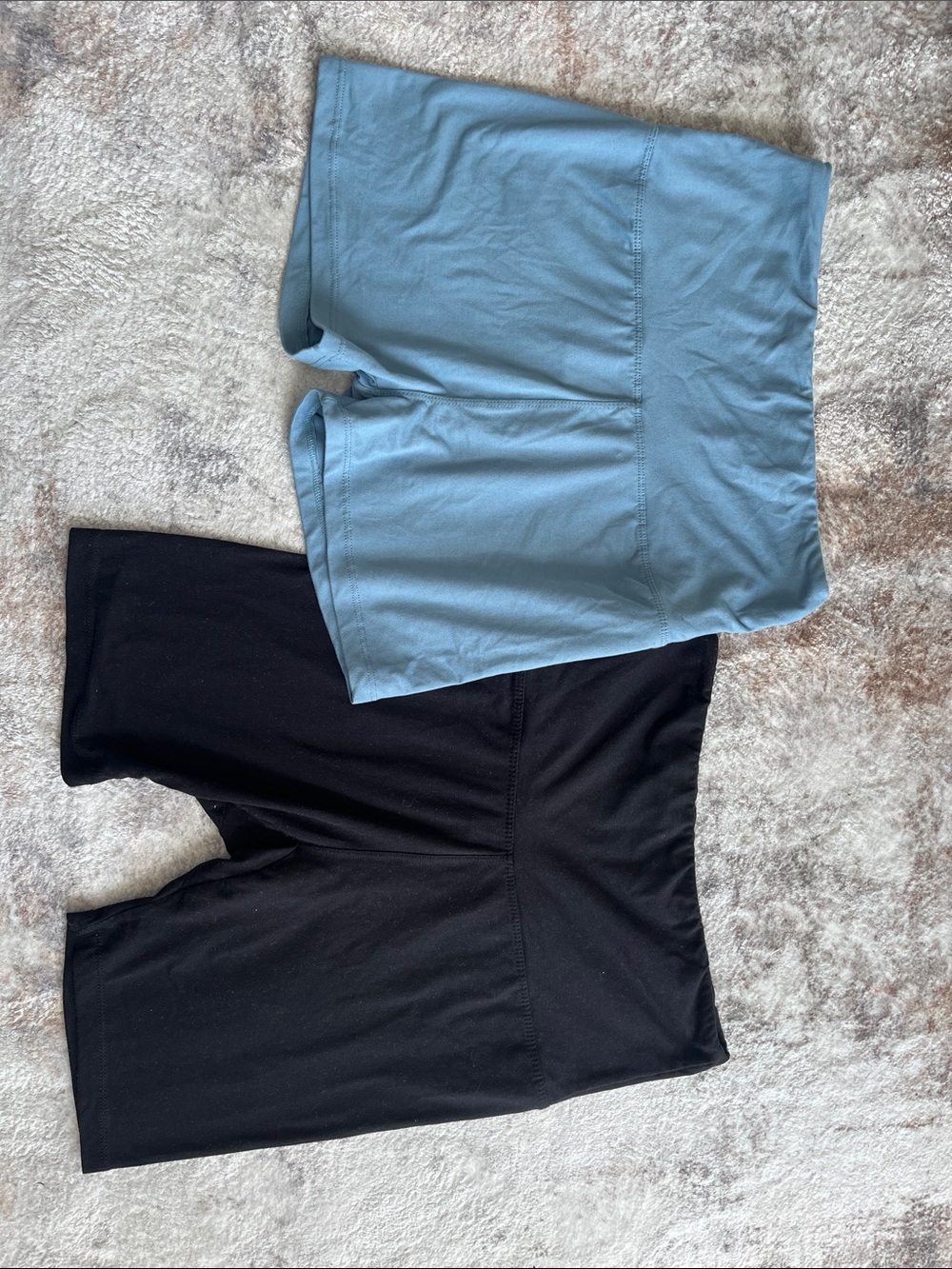 Women’s Bike Shorts — Black & Blue High-Rise Comfort